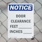 Signmission Door Clearance _ Feet _ Inches, 12 in W x Rectangle, Plastic OS-2PACK-NS-P-1218-V-11479 - alternate 3